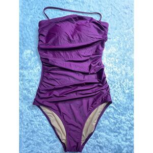 J. Crew Factory Purple One-Piece Swimsuit